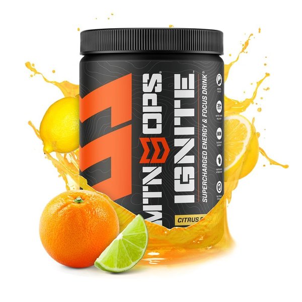 MTN OPS Ignite Supercharged Energy Drink Mix 45-Serving Tub, Citrus Bliss