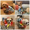 3 Pieces Pet Dog Hawaiian Costume, Includes Cool T-Shirts Summer Clothes, Funny Cute Retro Fashion Sunglasses and a Colorful Wreath for Small to Medium Dog (Green Series)