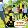 Octaday 4 Pcs 63 Inch Inflatable Jumbo Football Set Include 1 Pcs Football Goal Post and 3 Pcs Football Balls for Football Party Game Water Playing Outdoor Sport Toys