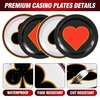 ITTEBISS 48Pcs Casino Party Supplies 7" Casino Plates Casino Theme Party Decorations Disposable Plates Las Vegas Party Decorations Poker Paper Plates for Birthday Party Supplies Casino Night