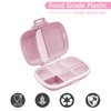 Kcmwsy Travel Pill Organizer Small Pill Box Portable Daily 8 Compartment Pill Case for Purse Pocket Medicine Vitamin Holder Container（Wheat Pink）
