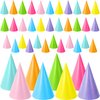 Rcanedny 40 Pcs Colorful Party Hats Bright Birthday Paper Cone Hat for Birthday Christmas New Year Party Supplies Graduation Celebration, 8 Colors