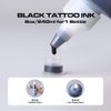 CNC 8oz Black Tattoo Ink Set 240ml True Black Vegan-Friendly Pigment Professional Tattoo Supplies for Lining, Shading, Blending Premium Skin-Safe Inks TI6003-240-001