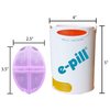 e-Pill Tower Pro - 4 Times a Day x 7 Day Weekly Pill Organizer, Vitamin and Medicine Pill Box - Stackable Pillbox Holder and Pill Cutter