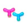 MPP 5" Wish Bone Dog Toy Durable Giggle Sound Gum Massaging Teeth Clean Chew Fetch (Full Set - Both Colors)