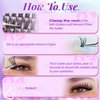 Ruairie Eyelash Extension Kit with Bottom Lashes Wispy Lash Clusters Kit 200pcs DIY Lash Extensions Kit 6-16MM Cluster Eyelashes Extension Kit C Curl Individual Lashes Kit Natural Eyelash Clusters Kit