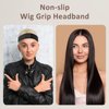 AHQiZFX 3 Pieces Wig Grip for Female, Adjustable Wig Grip Headband Wig Grip Bands for Keeping Wigs in Place Wig Grip Cap, Wig Accessory for Women Wigs Gripper No Slip Velvet Wig Head Grip Band Beige