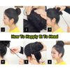 KGBFASS Bun Hairpiece for Women Straight Drawstring Ponytail Hair Extensions Synthetic Mini Clip in Chignon Scrunchies Hairpiece(4H27#)