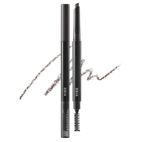 BBIA Last Auto Eyebrow Pencil 5 Colors – No Sebum Brow Definer Retractable Pencil with Dual-Sided Brush Waterproof Longlasting Shape & Define & Fill Eye Brow Vegan Korean Makeup (01 CHARCOAL R)
