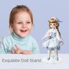 10 PCS Acrylic Doll Stands, Doll Display Stands with Adjustable Waist Clip, Transparent Doll Support Stand, Mini Doll Holder Stand for 11 to 13 Inch Dolls Action Figure Stand Doll Accessories (Clear)