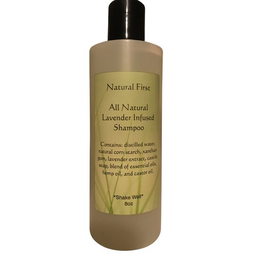 Natural First Lavender Infused All Natural Shampoo - Chemical, Sls, and Paraben Free