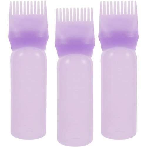 FRCOLOR 3pcs Medicine Bottle Color Applicator Bottle Root Applicator Bottle Hair Dye Dispenser Bo...