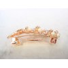 Generic Smaller pearl and crystal peacock hair clip clamp barrette