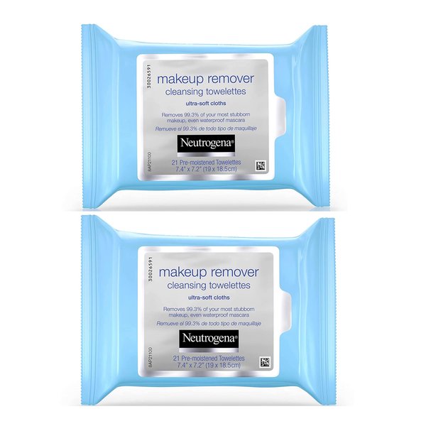 Neutrogena Makeup Remover Cleansing Towelettes 21 ea (Pack of 2)