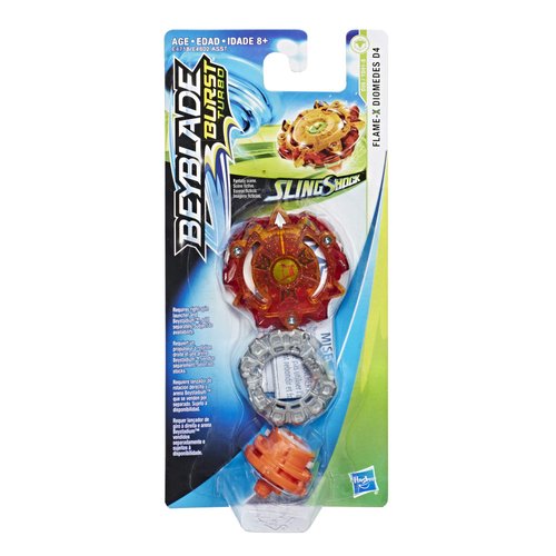 BEYBLADE Burst Turbo Slingshock Single Top Flame-X Diomedes D4