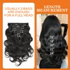 Yacurcur Body Wave Clip Ins Human Hair 8Pcs/Set 120 Gram Body Wave Clip in Hair Extensions 10A Brazilian Virgin Human Hair for Black Women Natural Black Color 12 Inch