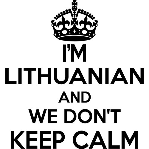 Lithuanian Wall Sticker... 20 inches Tall We Don't Keep Calm Lithuanian Vinyl Wall Art Quote Decor Words Black Color Wall Vinyl Decal Sticker