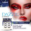 Laflare Dazzle & Sparkle - Colorful and Shining Eyelashes for All Partys, Dramatic lashes Halloween and Xmas, New Year (DSMX06)