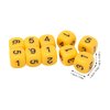 6 Sided Dice, Math Manipulatives, Number Dice 20 Pieces Polyhedral Dice Set 6 Sided Rounded Corners Plastic Dice Gaming Dice Dice Games for Table Games(Yellow)