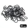 Piutouyar 40Pcs 1 Inch S Hooks Small S Shaped Hooks Mini S Hooks Connectors Christmas Ornament Hooks for Hanging Jewelry, DIY, Crafts, Key (Black)