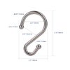 Metal Shower Curtain Hooks，Set of 12 Rings，Rust Resistant S Shaped Hooks Hangers for Shower Curtains, Kitchen Utensils, Clothing, Towels, etc. (Nickel)