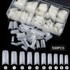 Clear and Natural Acrylic Nail Tips 1000pcs French Nail Tips For Acrylic Nails Half Cover Artificial False Nails Tips with Storage Case