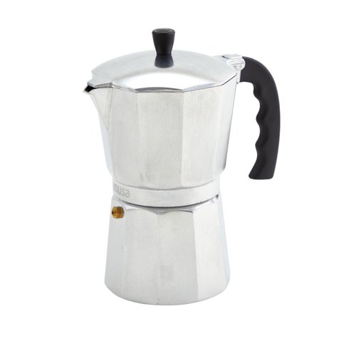 Imusa USA Aluminum Stovetop 6-cup Espresso Maker (B120-43V), Silver