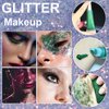 Body Glitter Gel Set Holographic Glitter Festival Makeup for Face Hair Rave Accessories Body Shimmer Glitter Liquid Lotion(red+Green+Black)