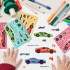 32 Sheets Car Stickers for Kids Make A Face Race Car Stickers for Kids Race Car DIY Art Craft Rewards for Boys Girls Birthday Party Favors Supplies Craft