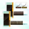 NAGARAKU Eyelash Extensions Dark Brown Color 0.07mm B curl 7-15mm Mix Tray Individual Lashes Classic Faux Mink Volume 20 rows Soft Light