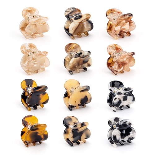 Cobahom 12Pcs 0.79 Inch Extra Small Claw Clips for Thin Thick Hair, Super Mini No-Slip Jaw Clips ...