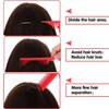 Patelai 12 Pcs Parting Comb for Braids Bulk, Rat Tail Comb for Parting Stainless Steel Pintail Comb Teasing Combs Braiding Comb Pressing Comb for Hair Styling Hairdressing Hair Salon Home(Red)