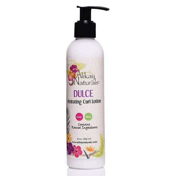Alikay Naturals Dulce Hydrating Curl Lotion Natural Kokum Butter, Silk Amino Acid & Argan Oil 8 Ounce