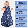 GUNTAIL Baby Sleep Sack 0-6 Months Baby Wearable Blanket 100% Rayon Cotton 2-Way Zipper Toddler Sleeping Sack，Comfy Soft Lightweight TOG 0.3（Galaxies）