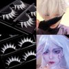 White Eyelashes Halloween Cosplay Lashes Manga Lashes Little Devil Anime White Lashes Upper Bottom Eye Lashes Set Natural Costume Party Stage Performance White False Eyelashes (WQ14-4 Pairs)