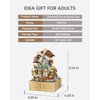 noziaa Music Box Building Blocks Set, Japanese Rustic Style Windmill House Toy Set, Mini Farm House MOC Creative Model, Gifts Idea for Kids Adults, Mini Blocks 799pcs (1239)