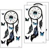 Umama Lot of 3 Mini Tattoos Butterfly Dreamcatcher Realistic tattoos Feather Dream Catcher Cartoon Waterproof 3D Men Women Arm Tattoo Temporary Tattoos Sticker Fake Tatoo Body