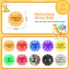 20 Pack Colorful Motivational Mini Stress Balls Set, Squishy Balls Fidget Toys for Adult, Squeeze Balls Bulk, Birthday Gifts Party Favors Goodie Bags Stuffer Anxiety Stress Relief