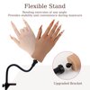 Silicone Practice Hand for Acrylic Nails,Silicone Nail Hand Practice,Silicone Nail Hand for show,Fake Training Hand with Manicure Kits for DIY/Nail Salon Artists/Nail Artist（3#-right）