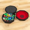 GeekOn Protective Dice Case with Foam Padding and Nesting Felt Dice Tray for Board Games and RPGs - Holds up to 75 dice! (Black)