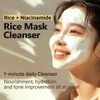 FABYOU Rice Mask Cleanser 6.76 oz– Glow-Boosting & Hydrating Face Wash with Jeju Rice & Natto Gum, Gentle Exfoliating Daily Foam Cleanser, Deep Pore Cleanser, Non-Irritating- Korean Skin Care