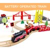 Battery Operated Train for Wooden Track, Motorized Train for Toddlers 3+ Years Old, 3Pcs Train Toy Set Electric Train Compatible with Thomas, Brio, Chuggington, Melissa and Doug