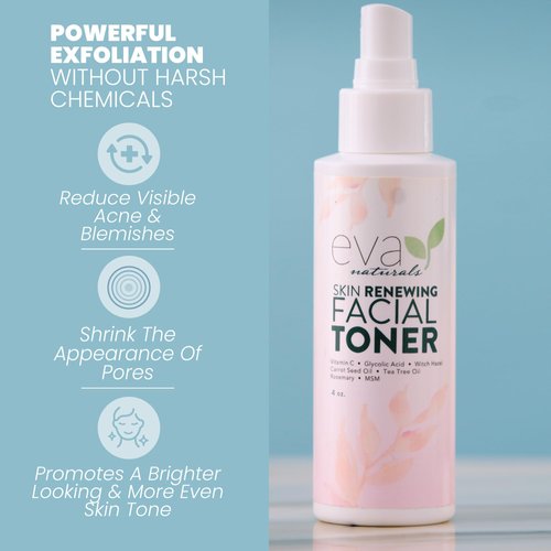 Witch Hazel Toner for Face - Facial Toner for Dry Skin - Skin Toner for Women - Toner for Acne Prone Skin - Face Toner for Oily Skin - All Skin Types Hydrating Toner for Face and Sensitive Skin (4oz)
