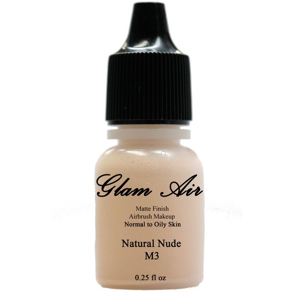 Glam Air Airbrush Makeup Matte Foundation Water-based Makeup (0.25 Oz.) (Ideal for Normal to Oily Skin)(choose Your Color From the Drop Down Menu) (M3 Natural Nude)