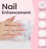 modelones Builder Nail Gel Set, 6 Colors Gel Builder 8-in-One, Jelly Nude Pink Hard Gel Builder Nail Polish Nail Strengthener Extension Gel LED Nail Lamp Cured Color Base Nail Glue Gel in a Bottle