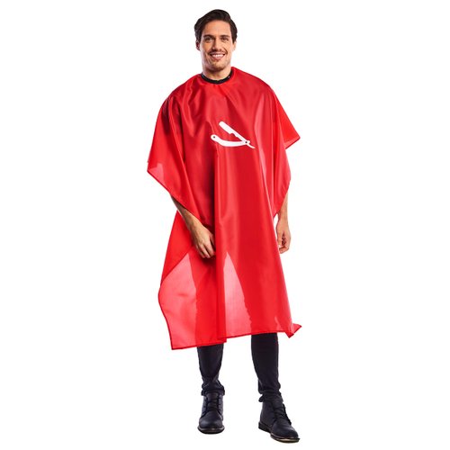 Betty Dain Barber Pole Cutting/Styling Cape, Red