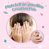 144Pcs Kids Press on Nails Children Girls Press on Short Artificial Fake Nails No fading Stable Quick Stick on Cute Pre Glue Full Cover Acrylic Nail Tip Kit Gift for Kids Nail Decoration (Unicorn)