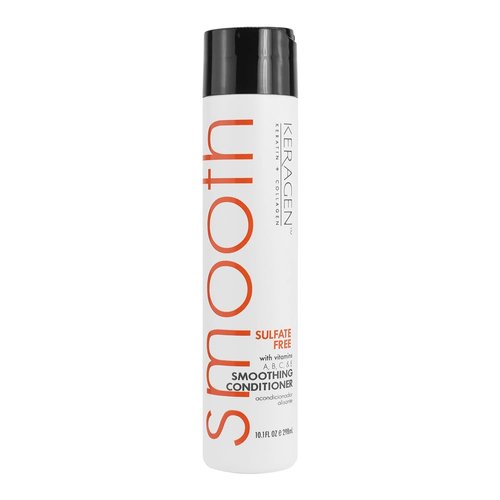 KERAGEN - Smoothing Conditioner with Keratin and Collagen for All Hair Types, Sulfate Free, 10 Oz - Moisturizes, Strengthens, Protects Color and Repair - Panthenol, Vitamins, and Jojoba Oil