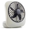 O2COOL Treva 5 Inch Battery Powered Fan Portable Desk Fan 2 Cooling Speeds with Compact Folding & Tilt Design Small Fan Cubicle Accessories Mini Fan Portable (Grey)