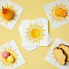 Yeaqee 100 Pieces Sun Party Napkins Sunshine Napkins First Trip Around the Sun Napkin for Sun Theme Party Favors Disposable Luncheon Napkins for Boho Birthday Party Wedding Supplies